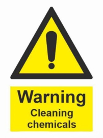 Warning cleaning chemicals