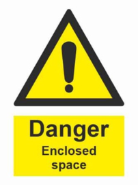 Warning danger enclosed space