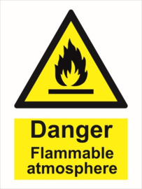 Warning danger flammable atmospere