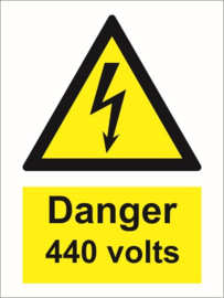 warni danger 440 volts