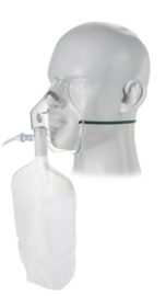 Hoog concentratie zuurstofmasker voor volwassenen met veiligheidsklep en zuurstofslang van 2.1m