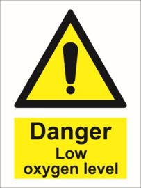 Warning danger low oxygen level
