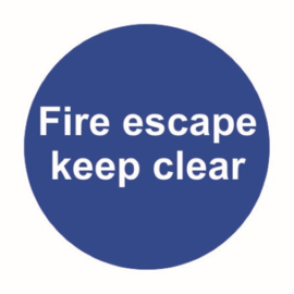 Fire escape keep clear