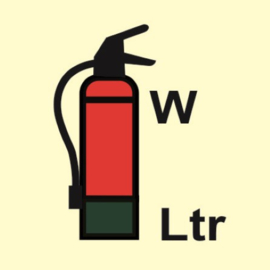 Fire extinguisher for water