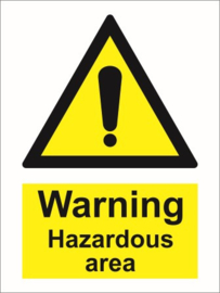 Warning hazardous area