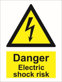 Warning danger electric shock risk