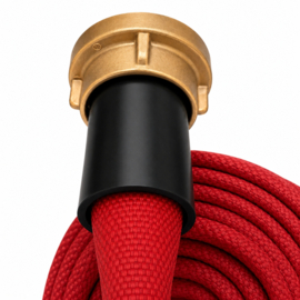 Firehose 52mm (red)  with Brass storz 52 cam distance 66
