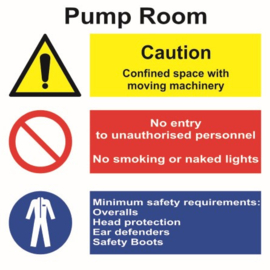 Space identification signage - Pump Room