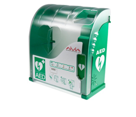 cabinet for defibrillator AIVIA 200 with  siren and heating