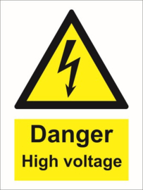 warning danger high voltare