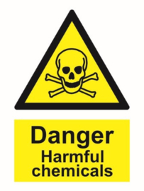 Warning danger harmful chemicals