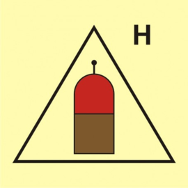 Imo sign remote release station for halon