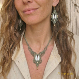 Macramé oorbellen Kauri