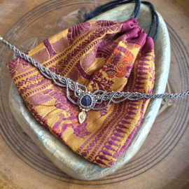 Macramé choker Amethist