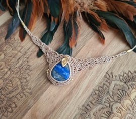 Wrapped stone ketting Lapis Lazuli