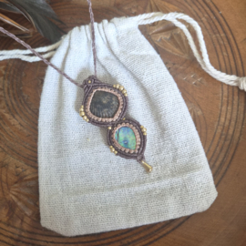 Macramé ketting Mermaid Abalone