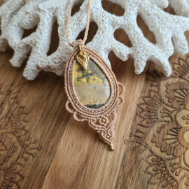 Wrapped stone ketting Bumblebee Jaspis