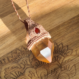 Braziliaanse Tangerine kwarts pendant