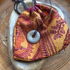 Macramé ketting  Jaspis Donut