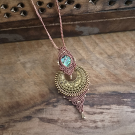 Macramé ketting Abalone schelp