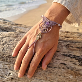 Handsieraad Amethist Hamsa Handje