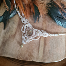 Macramé ketting Ammoniet