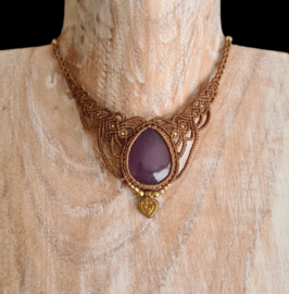 Wrapped stone ketting Amethist