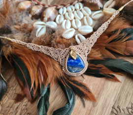 Wrapped stone ketting Lapis Lazuli