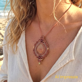 Macramé ketting Mermaid