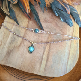 Double layered choker Aventurijn
