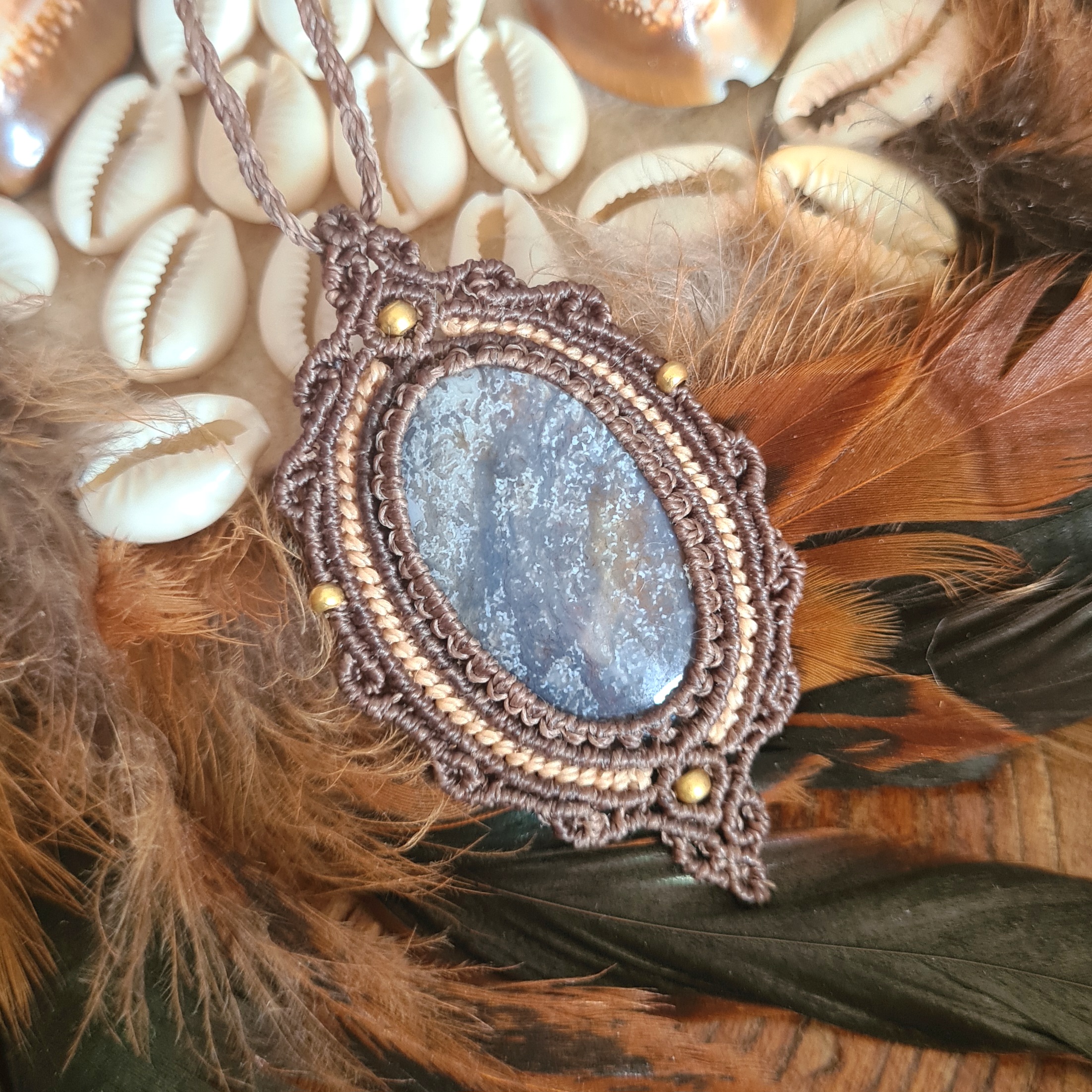 Macramé ketting Mosagaat