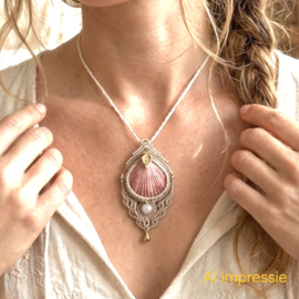 Macramé ketting Mermaid