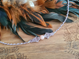 Macramé choker Kwarts