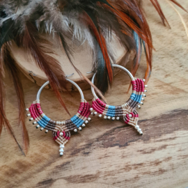 Macramé oorbellen Boho