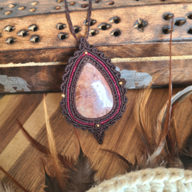 Macramé ketting Agaat