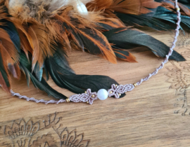 Macramé choker Kwarts