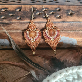 Boho oorbellen Agaat