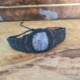 Macramé armband Rode Mosagaat