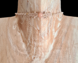 Macramé choker Kwarts