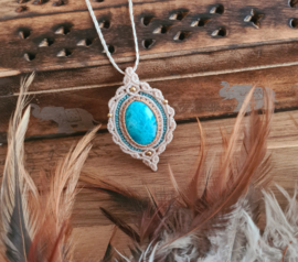 Wrapped stone ketting Larimar