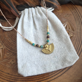 Boho bedelkettinkje Chrysocolla