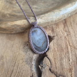 Macramé ketting  Agaat