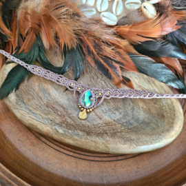 Macramé choker Abalone