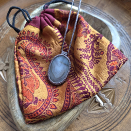 Macramé ketting  Agaat