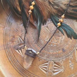 Braziliaanse Tangerine kwarts pendant