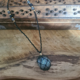 Stone wrapped ketting Labradoriet