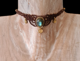 Wrapped stone choker Labradoriet