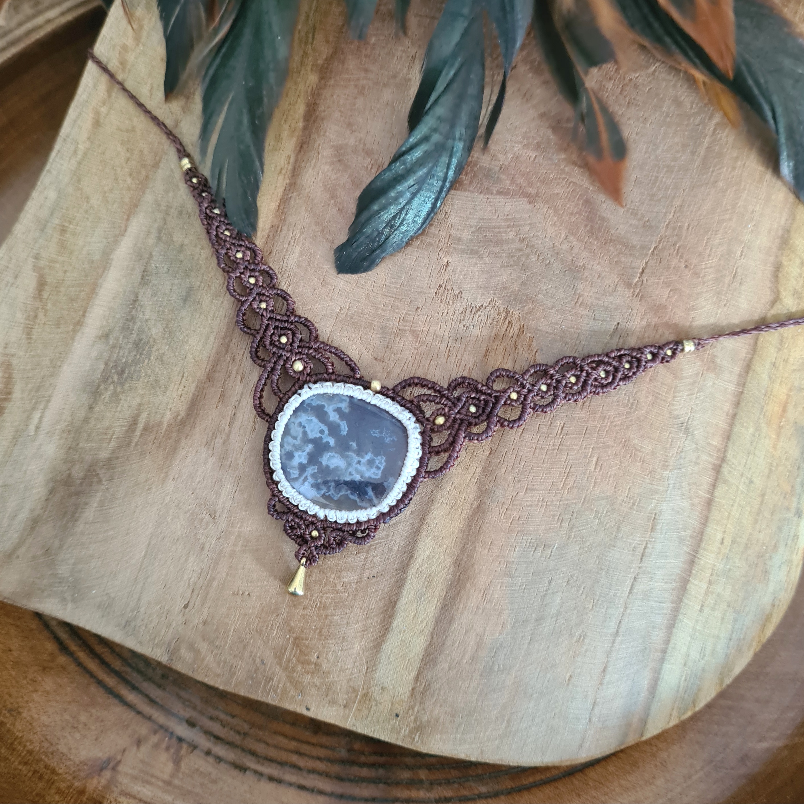 Macramé ketting Mosagaat
