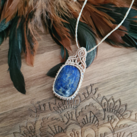 Wrapped stone ketting Lapis Lazuli