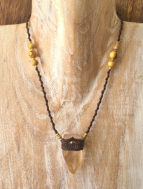 Braziliaanse Tangerine kwarts pendant